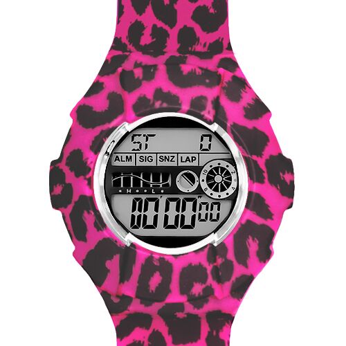 Juicy Couture Pink and Black Leopard Print Watch Juicy Couture Black Wristwatches for sale | eBay main image 4